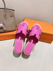 HM 25S HIGH WEDGE SANDALS IN PINK LAMBSKIN STYLE 24