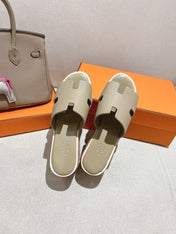 HM 25S HIGH WEDGE SANDALS IN WARM BEIGE LAMBSKIN STYLE 17