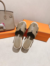 HM 25S HIGH WEDGE SANDALS IN MOCHA BROWN LAMBSKIN STYLE 15