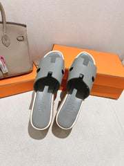 HM 25S HIGH WEDGE SANDALS IN LIGHT GREY LAMBSKIN STYLE 9