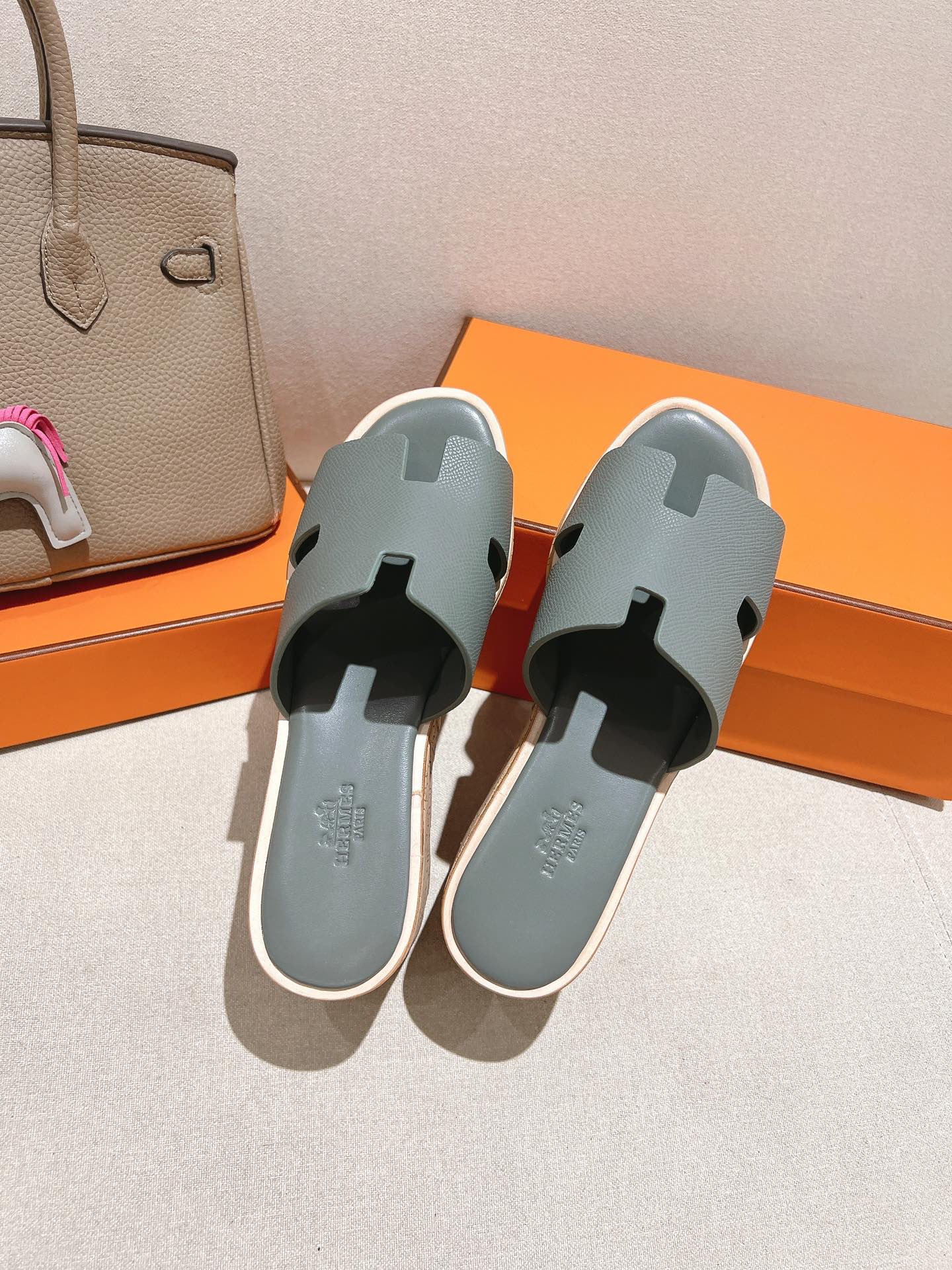 HM 25S HIGH WEDGE SANDALS IN GREY LAMBSKIN STYLE 7