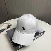 CELINE BASEBALL CAP 910977 IN WHITE CANVAS