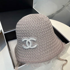 KNITTED BUCKET HAT DUSTY GREY 673884