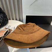 MM BUCKET IN BURNT ORANGE VELVET WITH LOGO