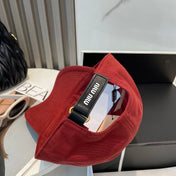 MM BASEBALL CAP IN RED FABRIC BRAND EMBROIDERY