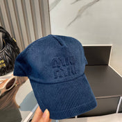 MM BASEBALL CAP IN NAVY BLUE VELVET