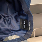 MM BASEBALL CAP IN NAVY BLUE VELVET