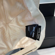 MM BASEBALL CAP IN CREAM WHITE VELVET