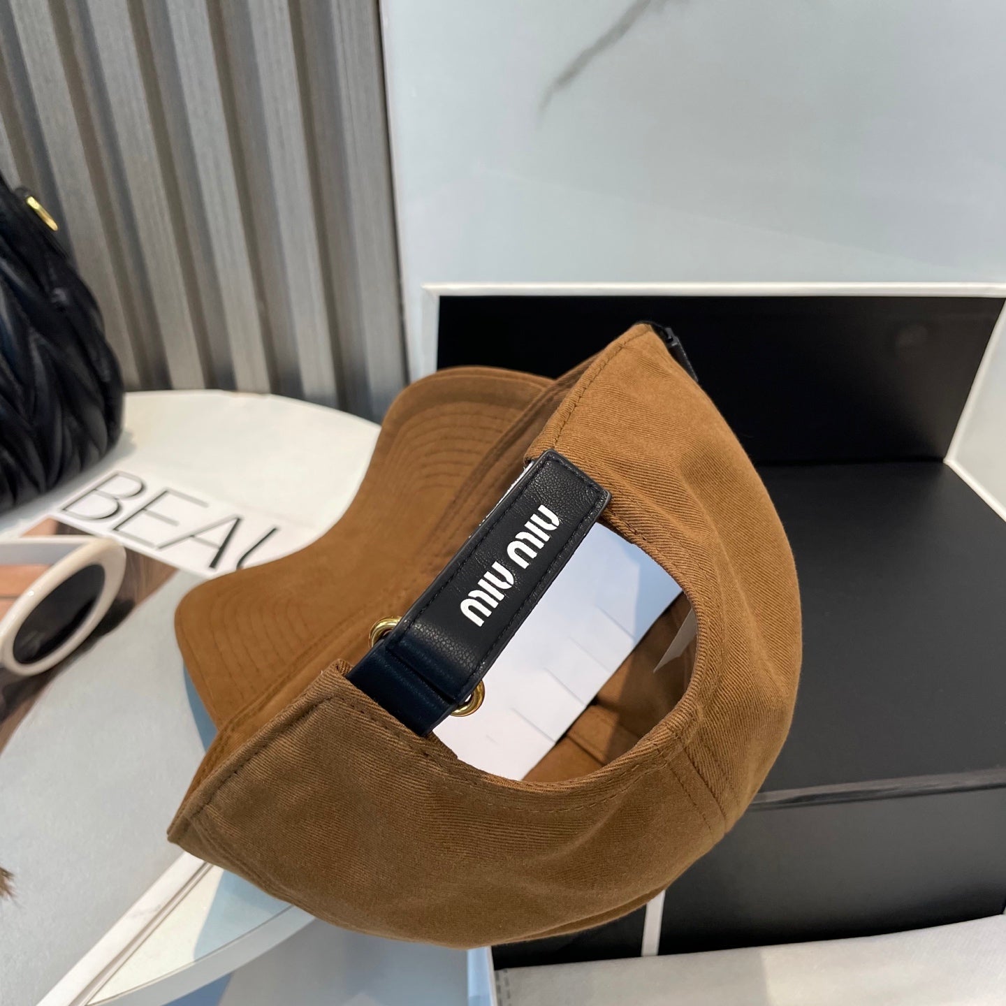 MM BASEBALL CAP IN BURNT ORANGE FABRIC BRAND EMBROIDERY