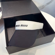 MM SPORT VISOR CAP IN BLACK MIX WHITE FABRIC