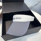 MM SPORT VISOR CAP IN GRAY MIX WHITE FABRIC