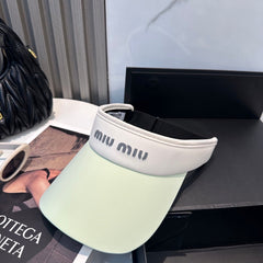 MM SPORT VISOR CAP IN PASTEL GREEN MIX WHITE FABRIC