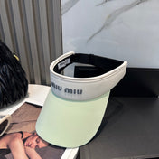 MM SPORT VISOR CAP IN PASTEL GREEN MIX WHITE FABRIC