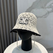 BUCKET HAT MODEL 652272 IN BLACK AND WHITE CROCHET