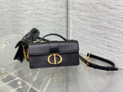 MISS MONTAIGNE MINI BAG IN BLACK SHINY SMOOTH CALFSKIN