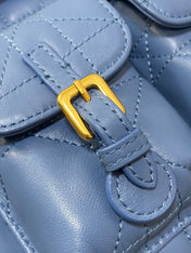 SMALL 20 CARO BACKPACK IN ROYAL BLUE MACROCANNAGE LAMBSKIN