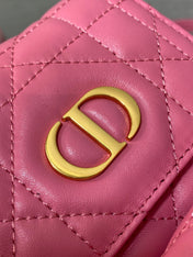 SMALL 20 CARO BACKPACK IN PUNCH PINK MACROCANNAGE LAMBSKIN