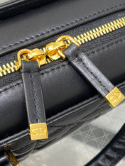 MINI GROOVE BAG 20 IN BLACK MACROCANNAGE LAMBSKIN 226487