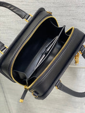 MINI GROOVE BAG 20 IN BLACK MACROCANNAGE LAMBSKIN 226487