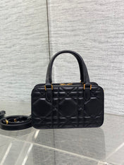 MINI GROOVE BAG 20 IN BLACK MACROCANNAGE LAMBSKIN 226487