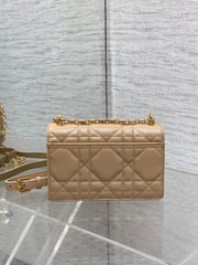 MISS CARO MINI 17 BAG IN CAMEL BEIGE MACROCANNAGE LAMBSKIN