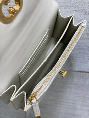 MISS CARO MINI 17 BAG IN WHITE MACROCANNAGE LAMBSKIN