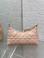 MISS CARO CIGALE MINI 24 BAG IN POWDER PINK MACROCANNAGE LAMBSKIN