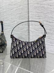 MONTAIGNE CIGALE MINI 24 BAG IN BLUE DIOR OBLIQUE JACQUARD
