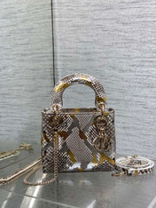 MINI 17 LADY BAG IN COLORFUL SNAKESKIN PATTERN LAMBSKIN 225983
