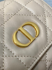 SMALL 20 CARO BACKPACK IN ALMOND BEIGE MACROCANNAGE LAMBSKIN