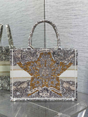 MEIDUM 36 BOOK TOTE IN COLORFUL CANVAS 226304