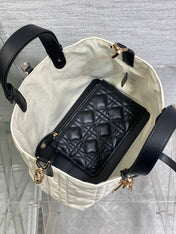 ALWAYS MINI 28 BAG IN WHITE MIX BLACK MACROCANNAGE CALFSKIN