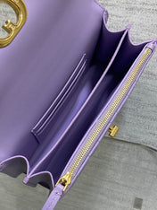 MISS CARO MINI BAG 17 IN BABY PURPLE MACROCANNAGE LAMBSKIN
