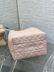 DIOR 25S ALWAYS BAG 22 IN LIGHT PINK MACROCANNAGE CALFSKIN GOLD HARDWRE
