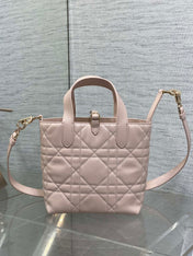 DIOR 25S ALWAYS MINI BAG 16 IN LIGHT PINK MACROCANNAGE CALFSKIN GOLD HARDWRE