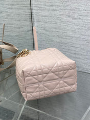 DIOR 25S ALWAYS MINI BAG 16 IN LIGHT PINK MACROCANNAGE CALFSKIN GOLD HARDWRE