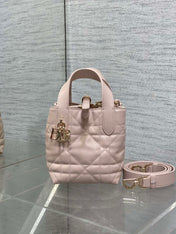 DIOR 25S ALWAYS MINI BAG 13 IN LIGHT PINK MACROCANNAGE CALFSKIN GOLD HARDWRE