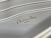 DIOR 25S DIOR TALK PHONE POUCH 21 IN DIRTY LILAC CANNAGE LAMBSKIN GOLD HARDWARE