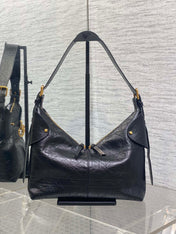 DIOR 25S MEDIUM VOYAGE BAG 28 IN BLACK FLAT MACROCANNAGE GRAINED GLOSSY CALFSKIN