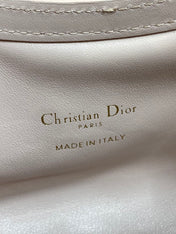 DIOR 25S JOLIE TOP HANDLE MINI BAG 18 IN BABY PINK CALFSKIN GOLD HARDWRE