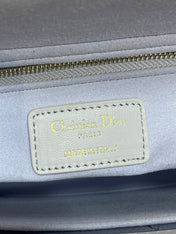 DIOR 25S LADY DIOR BAG 20 IN LILAC CANNAGE CALFSKIN GOLD HARDWRE