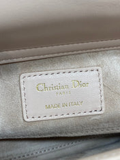 DIOR 25S SMALL LADY D‑JOY BAG 22 IN BABY PINK CALFSKIN GOLD HARDWARE