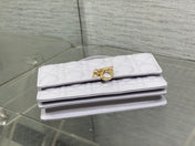 DIOR 25S DIOR TALK PHONE POUCH 21 IN PALE LILAC CALFSKIN GOLD HARDWARE