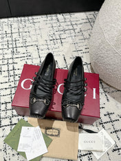 MARY JANE FLAT IN BLACK CALFSKIN