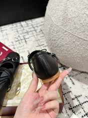 MARY JANE FLAT IN BLACK CALFSKIN