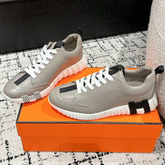 BOUNCING SNEAKER IN KHAKI BEIGE CALFSKIN
