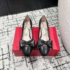 VLTN HIGH HEEL 25S 40 MM IN BLACK CALFSKIN WITH BOW