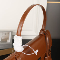 WORK BRIEFCASE 33 IN BROWN SHINY SMOOTH CALFSKIN