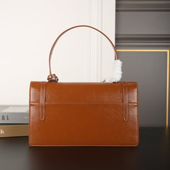 WORK BRIEFCASE 33 IN BROWN SHINY SMOOTH CALFSKIN