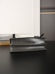 WORK BRIEFCASE 33 IN CHARCOAL GREY SHINY SMOOTH CALFSKIN